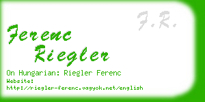 ferenc riegler business card